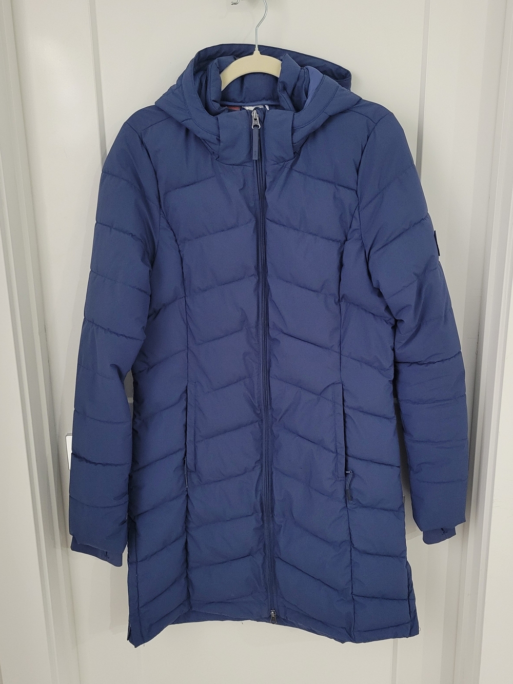 Lole Women's Navy Hooded Long Puffer Coat